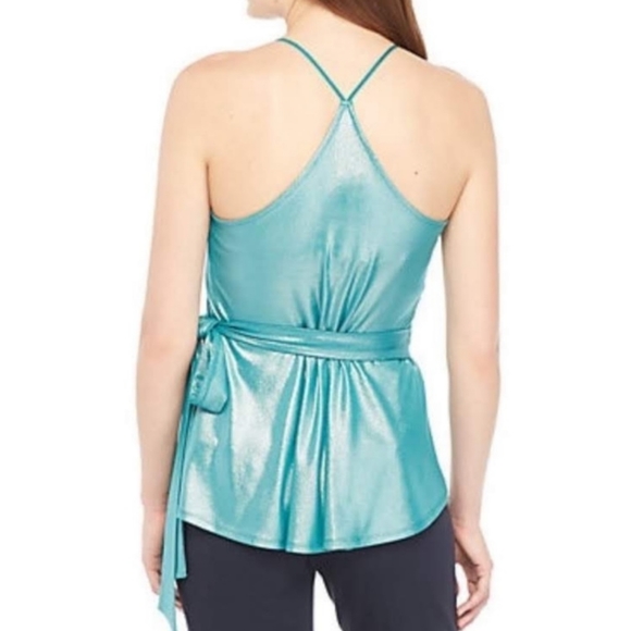 The Limited Wrap Blouse Turquoise Sparkle - Picture 2 of 5
